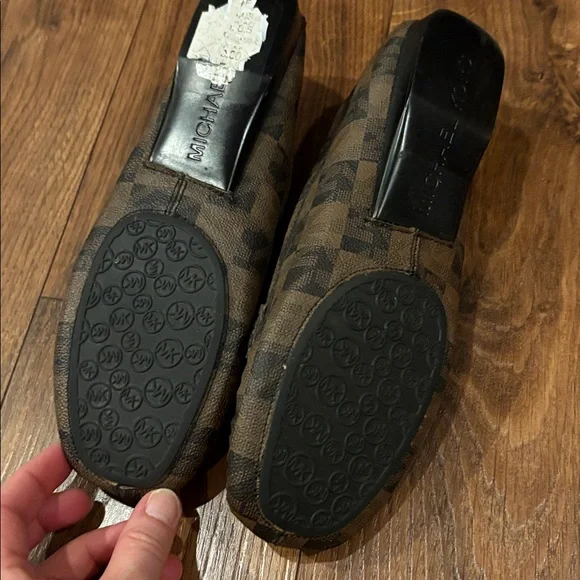Michael Kors Checkered Brown Loafers - Picture 10 of 12
